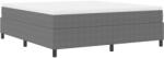 vidaXL Boxspring Ágy Világosszürke Szuper King Bordás Szövet (3337422) (3337422)