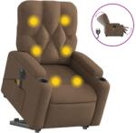 vidaXL barna szövet dönthető elektromos álló masszázsfotel (3204750) (3204750)