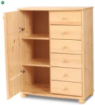 Etsberger Anikó 1 ajtós 6 fiókos fenyő komód jobbos sorolható