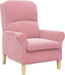 vidaXL Púder Rózsaszín Karosszék Púder Rózsaszín Poliészter borítás, Fa váz (42009861) (42009861)