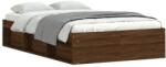 vidaXL barna tölgy színű ágykeret 120 x 200 cm (3203858) (3203858)