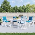 vidaXL 4 db világoskék oxford szövet alacsony háttámlájú székpárna (377684 VidaXL) (377684 VidaXL)