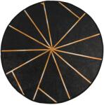 vidaXL fekete-arany mosható csúszásgátló szőnyeg Ø 120 cm (136620) (136620)
