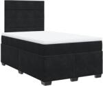 vidaXL fekete bársony rugós ágy matraccal 120x190 cm (3290860) (3290860)