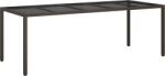 vidaXL Kerti Étkezőasztal Barna 250x100x75 cm Polirattan (362553) (362553)
