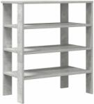 vidaXL betonszürke szerelt fa cipőtartó 61x32x70 cm (859845) (859845)