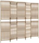 vidaXL bézs 5-paneles polyrattan térelválasztó (365399) (365399)