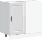 vidaXL Porto magasfényű fehér szerelt fa konyhai alapszekrény (854300) (854300)