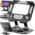 VERK GROUP Suport reglabil pentru tabletă și telefon, 4-16 inch, rotativ 360, negru (04134)