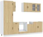 vidaXL 8 részes konyhaszekrény szett Kalmar sonoma tölgy műszaki fa (3314794) (3314794)