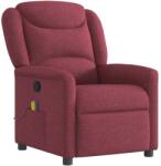 vidaXL bordó dönthető szövet masszázsfotel (4015609) (4015609)