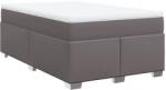vidaXL szürke műbőr rugós ágy matraccal 120 x 200 cm (3285207) (3285207)