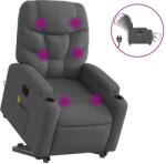 vidaXL sötétszürke szövet dönthető elektromos álló masszázsfotel (3204633) (3204633)