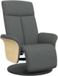 vidaXL sötétszürke szövet dönthető fotel lábtartóval (356522) (356522)