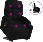 vidaXL fekete szövet dönthető masszázs- és állófotel (3204610) (3204610)