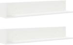 vidaXL 2 db fehér szerelt fa fali polc 100 x 16, 5 x 16, 5 cm (860040) (860040)