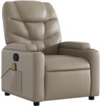 vidaXL kávészínű műbőr dönthető masszázsfotel (372478) (372478)