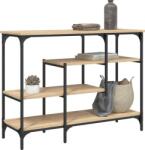 vidaXL sonoma tölgy színű tálalóasztal polcokkal 100 x 35 x 75 cm (837788) (837788)