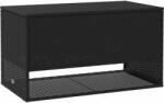 vidaXL fekete polyrattan kültéri párna doboz 100x55x55, 5 cm (4104141) (4104141)