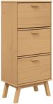 vidaXL OLDEN barna tömör fenyőfa cipőszekrény 55 x 35 x 120 cm (358618) (358618)