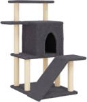 vidaXL sötétszürke macskabútor szizál kaparófákkal 97 cm (172099) (172099)