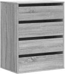 vidaXL szürke sonoma színű szerelt fa fiókos sarokszekrény 60x41x76 cm (852875) (852875)