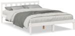 vidaXL fehér tömör fenyő extra hosszú ágykeret matrac nélkül 160x220cm (852451) (852451)