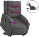 vidaXL sötétszürke szövet dönthető elektromos álló masszázsfotel (3206583) (3206583)