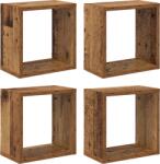 vidaXL Fali Polcok Régi fa Tömör Újrahasznosított Fa 26 x 15 x 26 cm (875177) (875177)