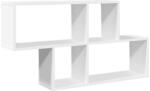 vidaXL fehér szerelt fa fali polc 100 x 20 x 53 cm (848017) (848017)
