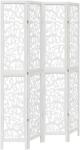 vidaXL 4 paneles fehér tömör császárfa térelválasztó (358740) (358740)