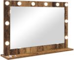 vidaXL Pipere tükör Régi fa Szilárd újrahasznosított fa és üveg (868299) (868299)