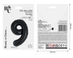 GoDan Balon folie sub forma de cifra, negru mat, 85 cm GD1939-9 Baloane folie Tip Cifra 9 (GD1939-9)