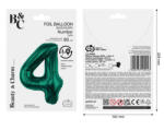 GoDan Balon folie sub forma de cifra, verde, 85 cm GD1938-4 Baloane folie Tip Cifra 4 (GD1938-4)