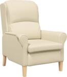 vidaXL Modern Karosszék Krém Szövet és Fa Közepes Krém Karosszék (42009846) (42009846)