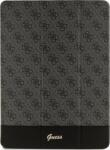 GUESS CG MOBILE GUESS STRIPE ALLOVER tok álló (ECO bőr hatású, FLIP, oldalra nyíló, TRIFOLD, asztali tartó) FEKETE Apple IPAD Pro 12.9 (2022) / IPAD Pro 12.9 (2021) / IPAD Pro 12.9 (2020) (GUFCP12PS4SGK) (G