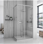 Rea Cabina de dus Rea City cu cadita alba 80x100 cm crom periat (KPL-E0059)