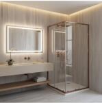 Rea Cabina de dus Rea City cu cadita alba 90x90 Cupru periat (KPL-K6984)