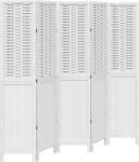 vidaXL 5 paneles fehér tömör császárfa térelválasztó (358726) (358726)