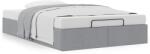 vidaXL Ottomán világosszürke szövet ágykeret matrac nélkül 120x190 cm (3310861) (3310861)