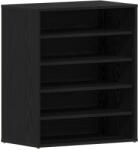 vidaXL Cipőszekrény Fekete Tölgy 60x35x70 cm Műanyag (862683) (862683)