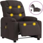 vidaXL sötétbarna szövet elektromos dönthető masszázsfotel (3206641) (3206641)