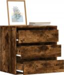 vidaXL füstös tölgy színű szerelt fa fiókos sarokszekrény 60x41x58 cm (852847) (852847)