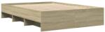 vidaXL sonoma tölgyszínű szerelt fa ágykeret 140x190 cm (3295683) (3295683)