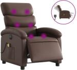 vidaXL barna műbőr elektromos dönthető masszázsfotel (3204035) (3204035)