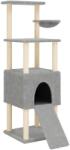 vidaXL világosszürke macskabútor szizál kaparófákkal 153 cm (172116) (172116)