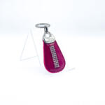 Amnisu magenta lakk swarovski köves bőr kulcstartó h4003