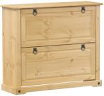 vidaXL Corona tömör fenyőfa cipőszekrény 99x32x85 cm (4002785) (4002785)