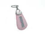 Amnisu rózsaszín swarovski köves bőr kulcstartó h4020