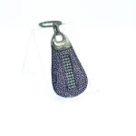 Amnisu lila mozaik mintás swarovski köves bőr kulcstartó h4028